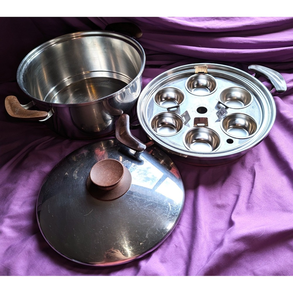 VTG Presto Pride Set Poacher 3.5QT & 6 QT + Lid Copper Bottom Stainless Cookware
